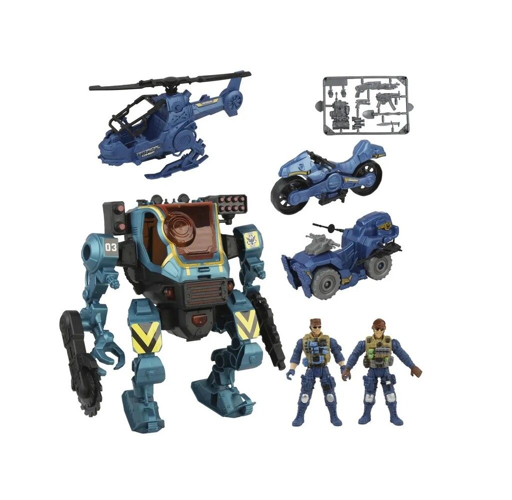 SET DE COMBATE FIGURAS CON VEHICULOS LUZ Y SONIDO COD SOLD003 - Imagen 2