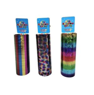 JUGUETE ESPIRAL RESORTE DE ARCOIRIRS METALIZADO COD IK004 - Imagen 3