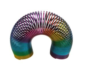 JUGUETE ESPIRAL RESORTE DE ARCOIRIRS METALIZADO COD IK004 - Imagen 2