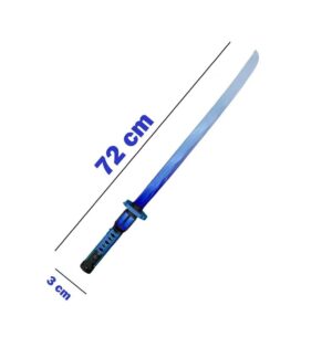 ESPADA SAMURAI CON LUZ Y SONIDO 72 CM COD IK001 AZUL - Imagen 3