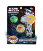 TROMPO GYRO METAL CON LUCES Y LANZADOR COD IK002 AMARILLO
