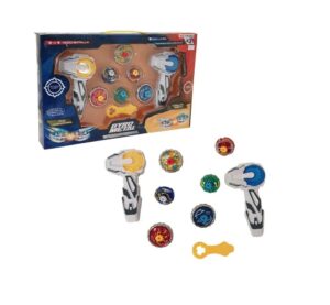 TROMPO GYRO METAL DUO CON LUCES Y LANZADOR COD IK003 - Imagen 4