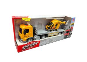 CAMION CON HELICOPTERO CITY SERIES LUZ Y SONIDO COD IK0720 AMARI - Imagen 3