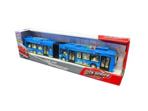 AUTOBUS URBANO ARTICULADO CITY SERIES LUZ Y SONIDO COD IK0716 AZUL - Imagen 2