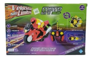 MOTO GIRO 360 RADIO CONTROL MAXIMA POTENCIA VR1 6663 MOTO ROJA - Imagen 5
