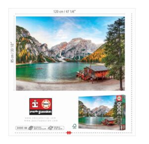 PUZZLE EDUCA X 3000 LAGO BRAIES EN OTOÑO COD 19281 - Imagen 3