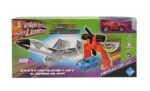 PISTA CON LANZADOR JET F5 VEHICULO CON LUZ COD 7992 ROJO