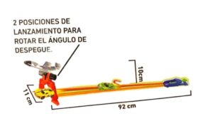 PISTA CON LANZADOR JET F5 VEHICULO CON LUZ COD 7992 VERDE - Imagen 3