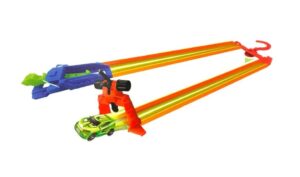 PISTA CON LANZADOR JET F5 VEHICULO CON LUZ COD 7992 VERDE - Imagen 2