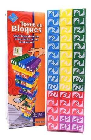 JUEGO DE MESA TORRE DE BLOQUES EL DUENDE AZUL COD 6609 - Imagen 2