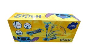 MONOPATIN PLEGABLE STITCH RUEDAS CON LUCES COD 12264 CELESTE - Imagen 4