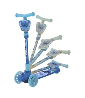 MONOPATIN PLEGABLE STITCH RUEDAS CON LUCES COD 12264 CELESTE - Imagen 2