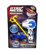 TROMPO GYRO METAL CON LUCES Y LANZADOR COD IK002 AZUL