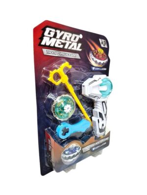 TROMPO GYRO METAL CON LUCES Y LANZADOR COD IK002 VERDE - Imagen 2