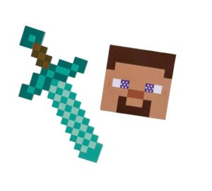MINECRAFT JUEGO DE ESPADA Y MASCARA COD 15625