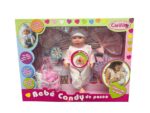 CARIÑITO BEBE CANDY DE PASEO LLORA DE VERDAD ROSA COD 798