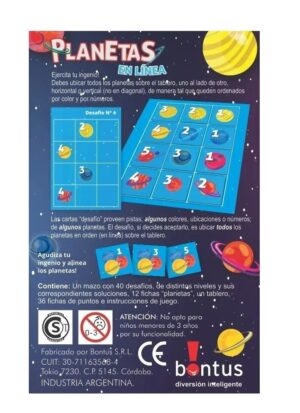 JUEGO DE MESA PLANETAS EN LINEA BONTUS COD 556 - Imagen 2