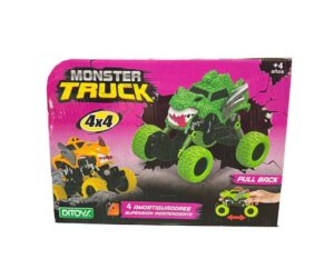MONSTER TRUCK VEHICULO 4X4 PULL BACK COD 2875 CALAVERA - Imagen 2