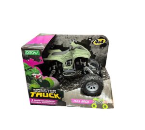 MONSTER TRUCK VEHICULO 4X4 PULL BACK COD 2875 VERDE - Imagen 2