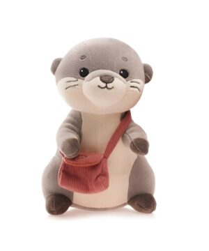 PELUCHE NUTRIA CON BOLSITO 21 CM PHI PHI TOYS COD 8262 GRIS