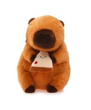 PELUCHE CAPIBARA 22 CM CARPINCHO CON PIZZA 8258 - Imagen 4