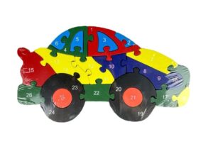 PUZZLE DE MADERA ANIMALES LETRAS Y NUEMROS COD W344 - Imagen 4