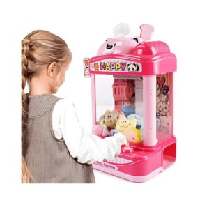 JUEGO GARRA MAQUINA ATRAPA PELUCHES LUZ SONIDO USB COD 2690 ROSA - Imagen 3
