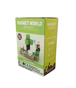 CUBOS MAGNETICOS NECRAFT 24 PCS MAGNETIC WORLD COD S001-33 - Imagen 3