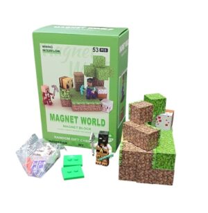 CUBOS MAGNETICOS NECRAFT 53 PCS MAGNETIC WORLD COD S001-1 - Imagen 2