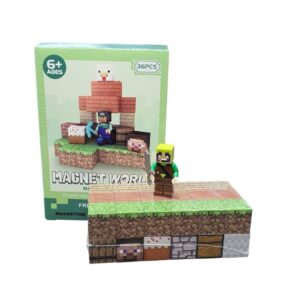 CUBOS MAGNETICOS NECRAFT 36 PCS MAGNETIC WORLD COD S001-34 - Imagen 2