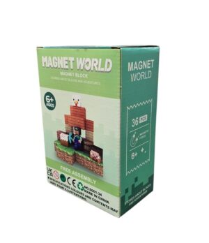 CUBOS MAGNETICOS NECRAFT 36 PCS MAGNETIC WORLD COD S001-34 - Imagen 3