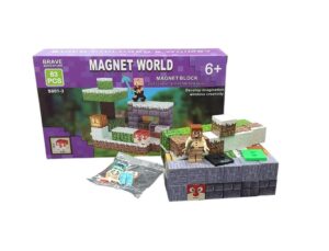 CUBOS MAGNETICOS NECRAFT 83 PCS MAGNETIC WORLD COD S001-3 - Imagen 2