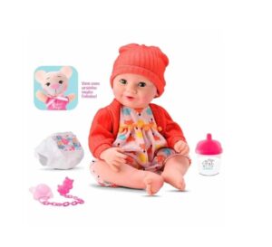 MUNECO BEBE CON MAMADERA MAGICA PANAL Y OSITO COD DIV123 - Imagen 3