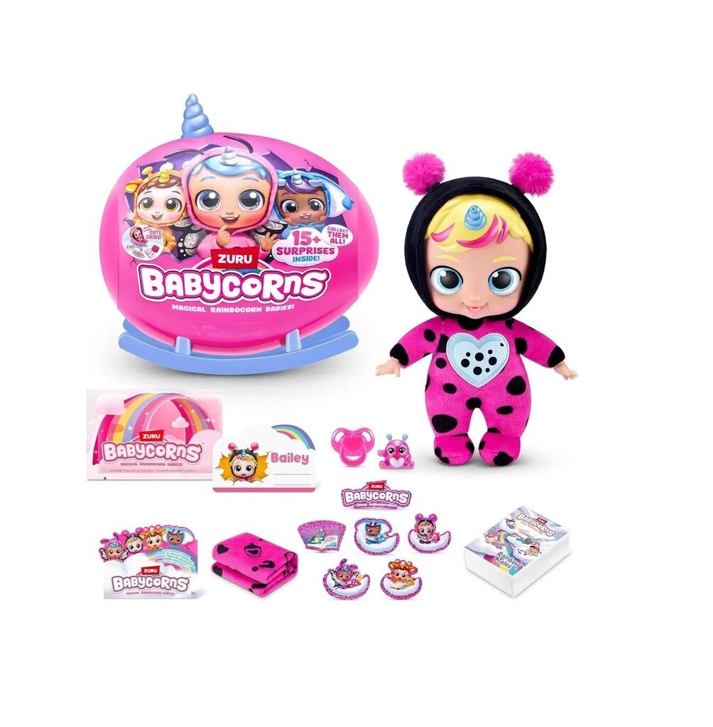 BABYCORNS BEBOTE ZURU 15 SORPRESAS SERIE 1 COD 92107 CELESTE - Imagen 4