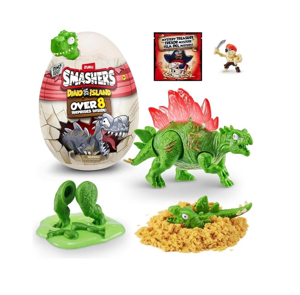 HUEVO SMASHERS  DINO ISLAND MINI EGG 8 SURPRISES COD 7486 NEGRO - Imagen 2