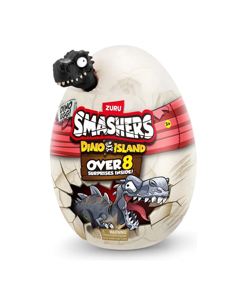 HUEVO SMASHERS  DINO ISLAND MINI EGG 8 SURPRISES COD 7486 NEGRO