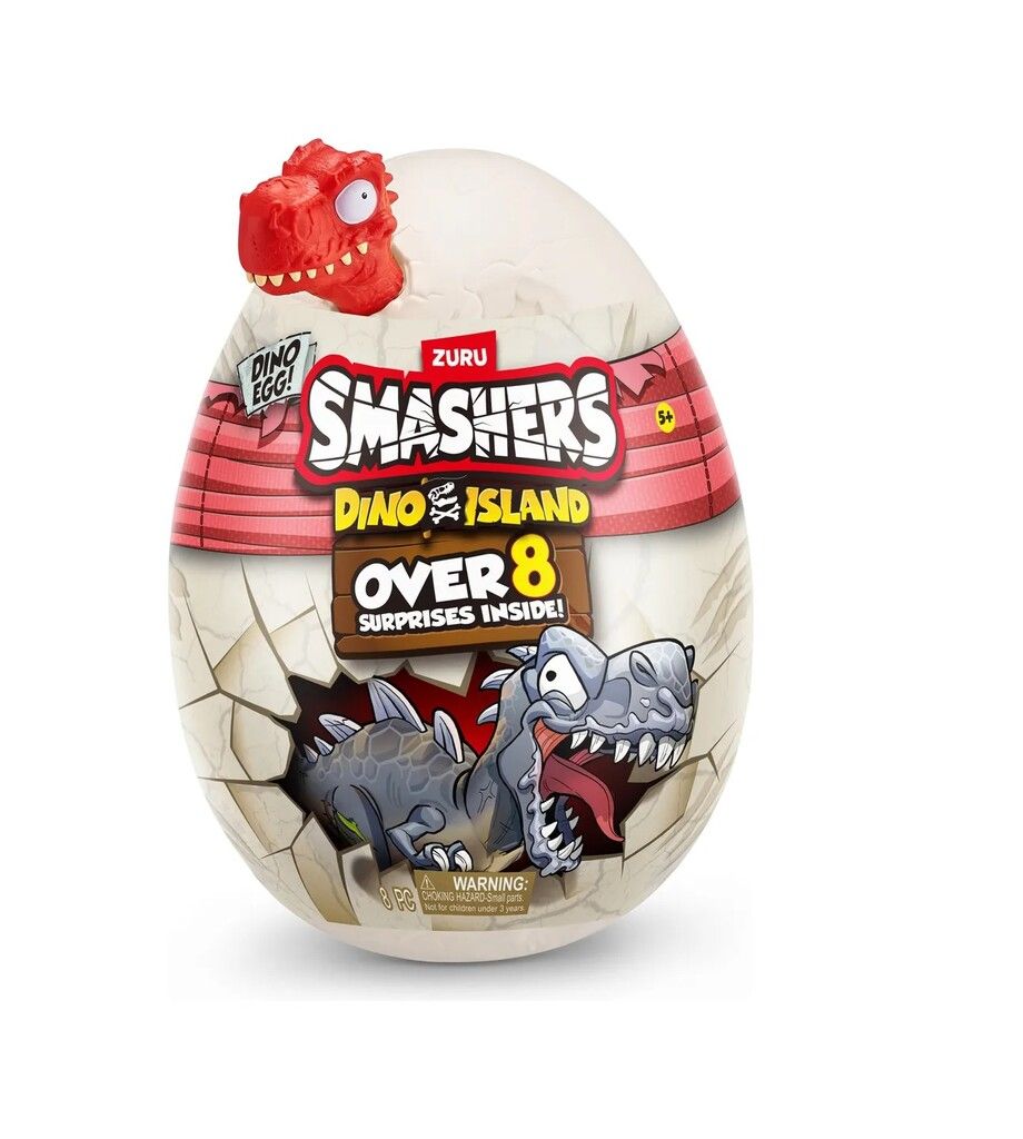 HUEVO SMASHERS  DINO ISLAND MINI EGG 8 SURPRISES COD 7486 NARANJA