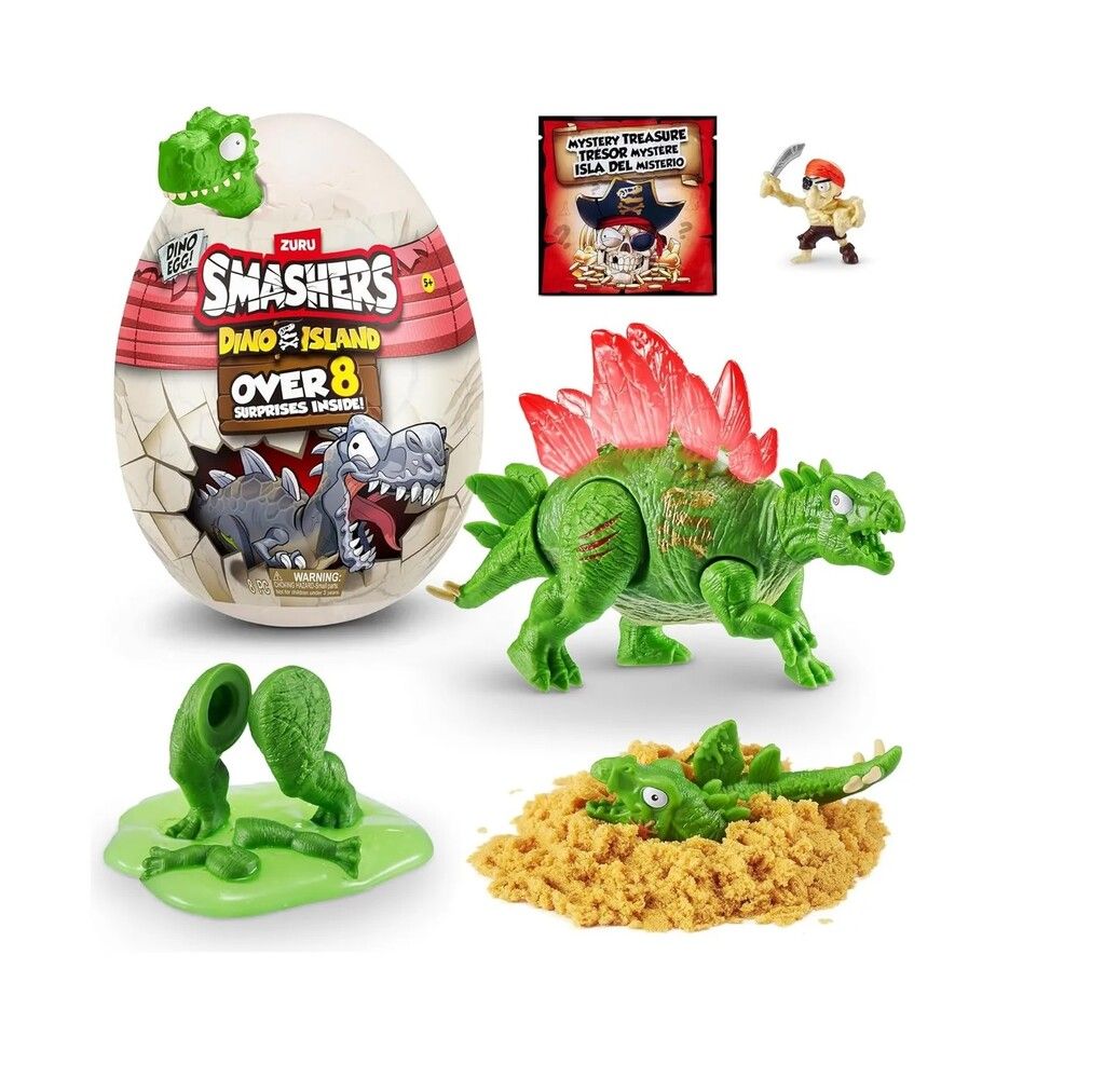 HUEVO SMASHERS  DINO ISLAND MINI EGG 8 SURPRISES COD 7486 NARANJA - Imagen 2