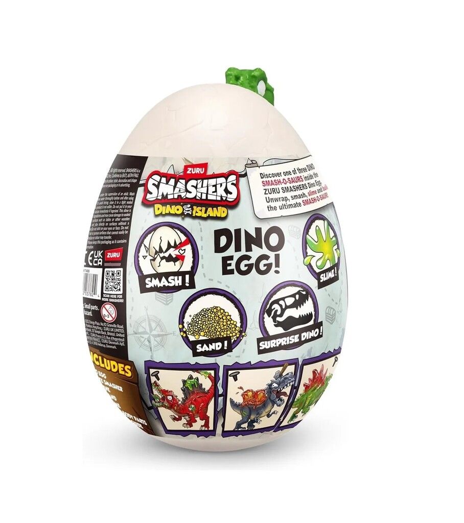 HUEVO SMASHERS  DINO ISLAND MINI EGG 8 SURPRISES COD 7486 NARANJA - Imagen 3