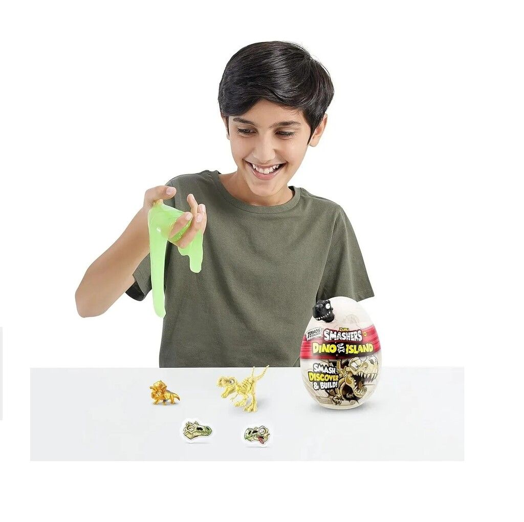 HUEVO SMASHERS DINO ISLAND NANO EGG 6 SURPRISES COD 7495 NEGRO - Imagen 3