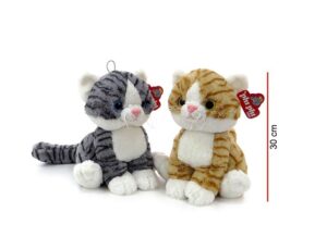 PELUCHE GATO SENTADO 30 CM PHI PHI TOYS COD 3972 GRIS - Imagen 3