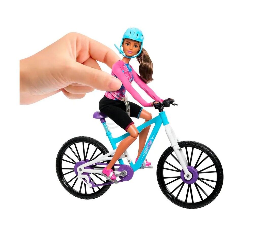 MUNECA BARBIE CON BICICLETA Y JEEP CON ACCESORIOS COD HKB06 - Imagen 2