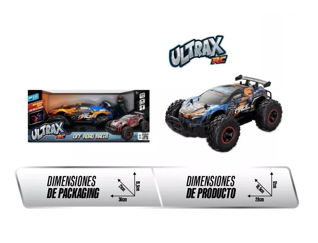 AUTO RADIO CONTROL ULTRAX OFF ROAD RACER USB COD UL071 NARAN - Imagen 4