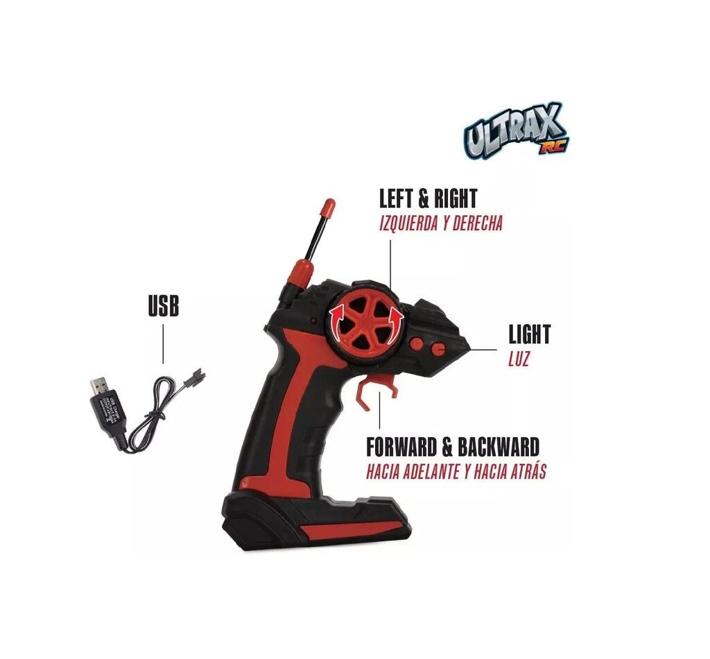 AUTO RADIO CONTROL ULTRAX OFF ROAD RACER USB COD UL071 ROJO - Imagen 3