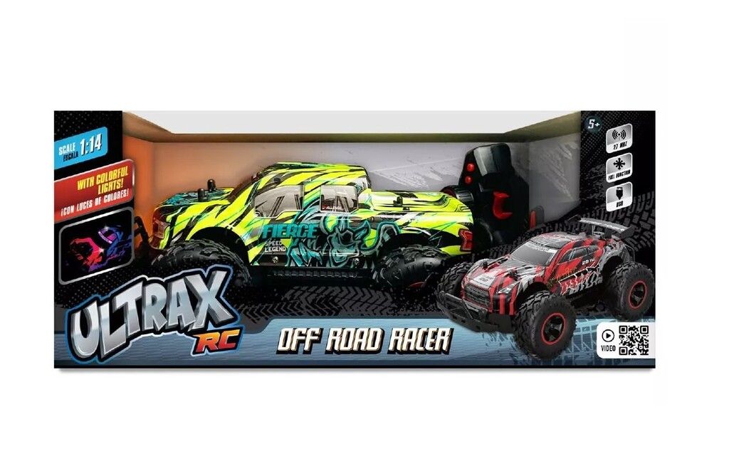 AUTO RADIO CONTROL ULTRAX OFF ROAD RACER USB COD UL071 VERDE