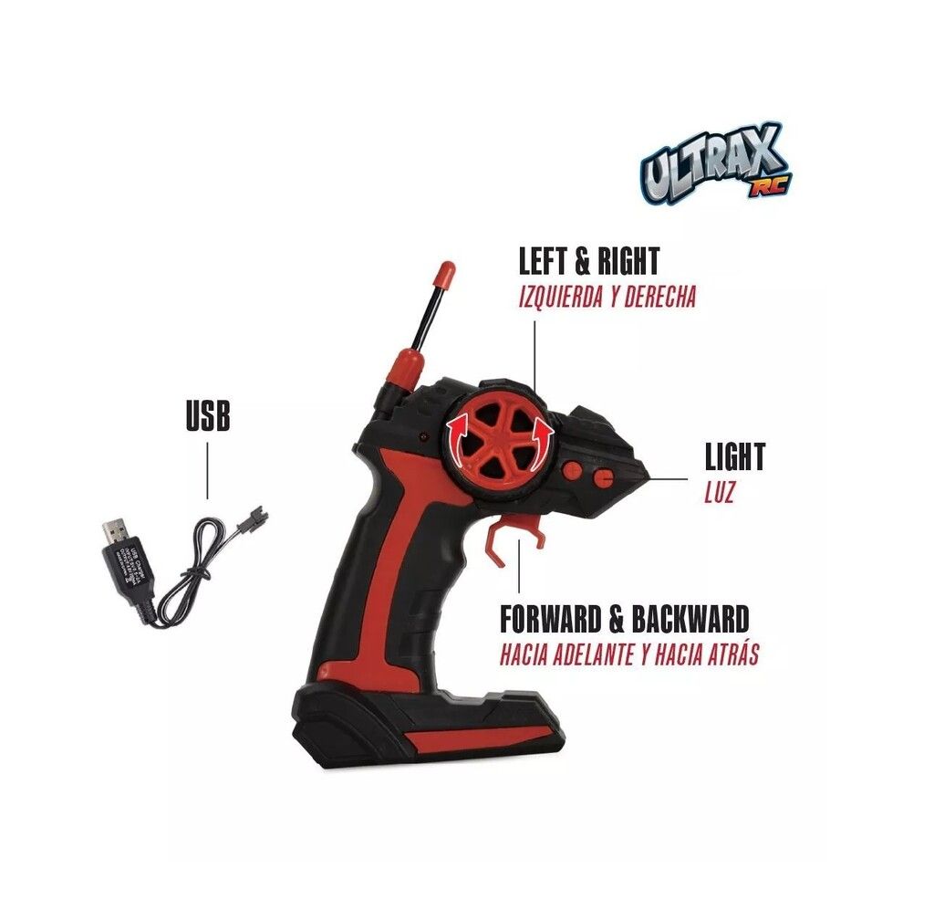 AUTO RADIO CONTROL ULTRAX OFF ROAD RACER USB COD UL071 VERDE - Imagen 3