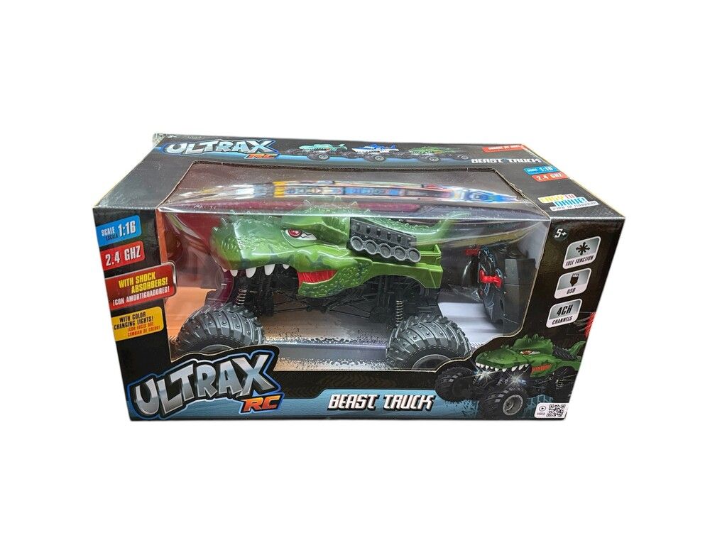AUTO RADIO CONTROL ULTRAX BEAST TRUCK USB COD UL068 VERDE