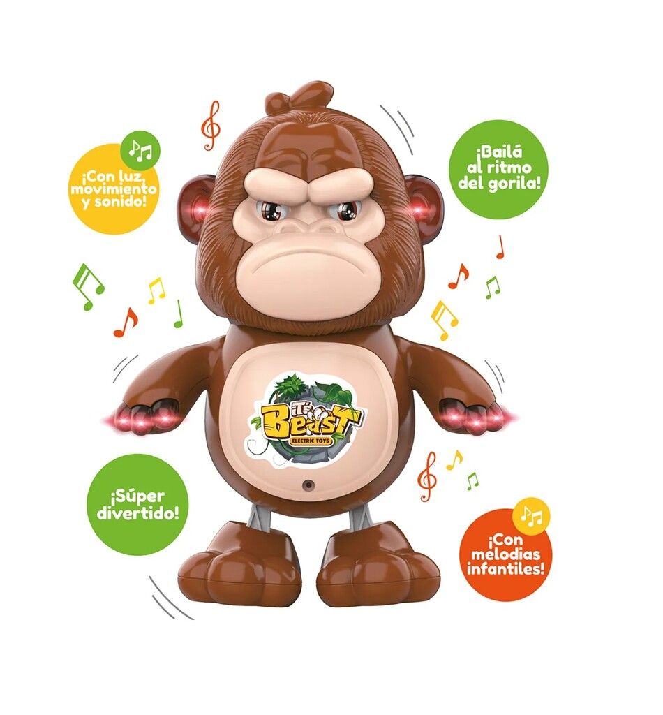 JULIANA Y JULIAN GORILA BAILARIN CON LUZ Y SONIDO COD 0040 - Imagen 4