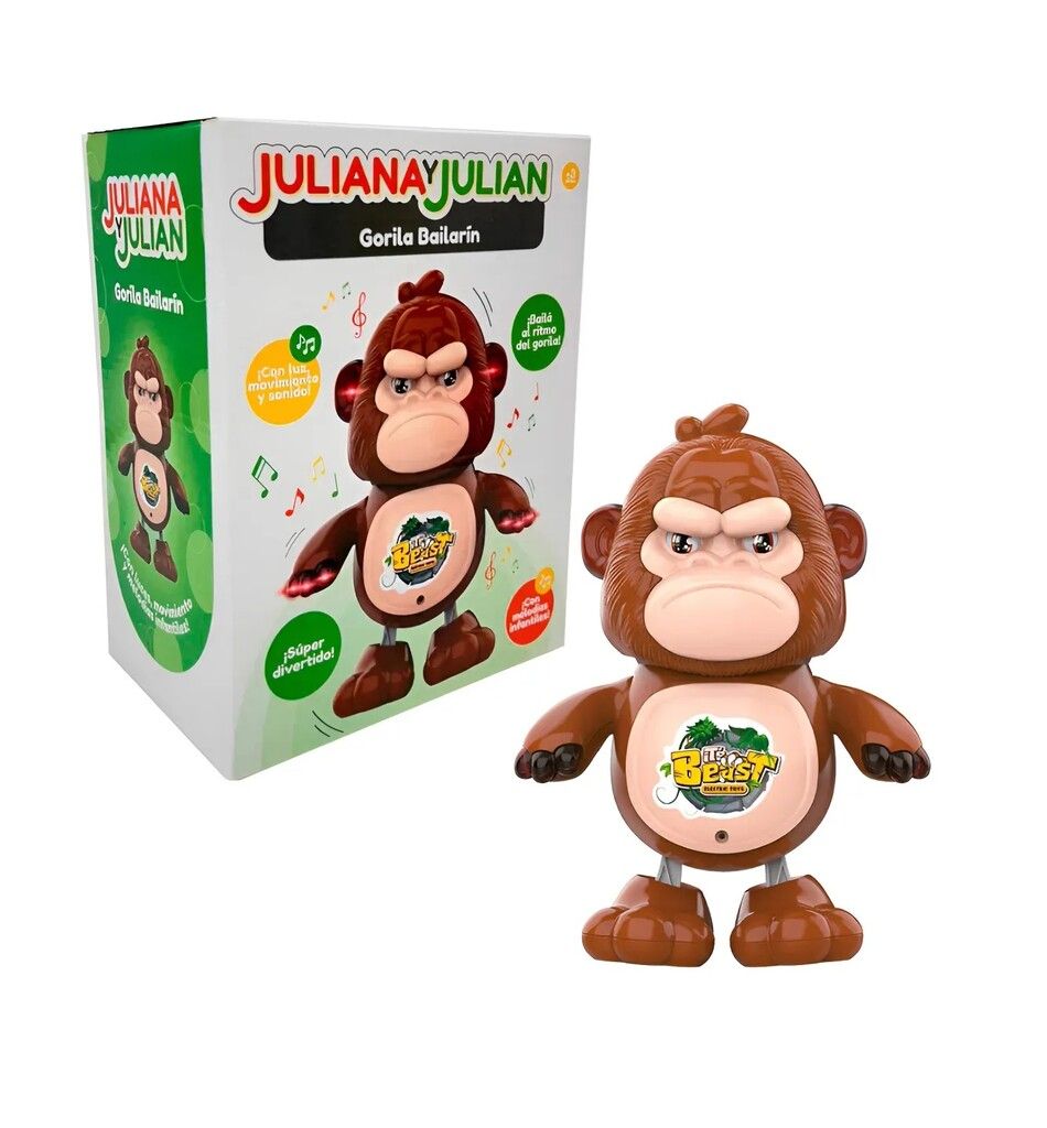 JULIANA Y JULIAN GORILA BAILARIN CON LUZ Y SONIDO COD 0040 - Imagen 5