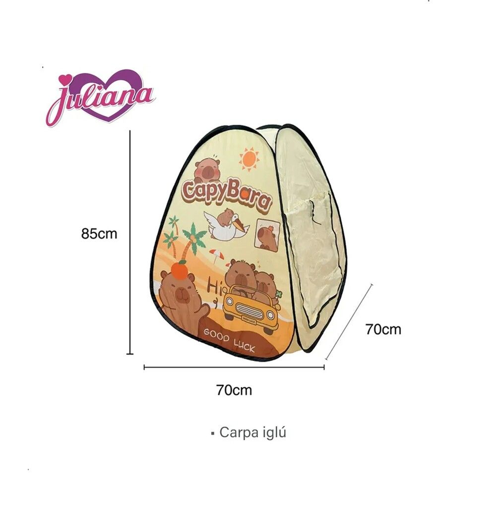 CARPA INFANTIL IGLU CAPY CAPIBARA 70 X 85 CM COD CAPY010 - Imagen 2